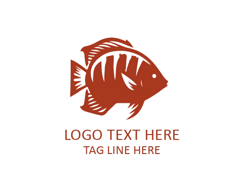 Aquarium Tropical Fish Flat Logo