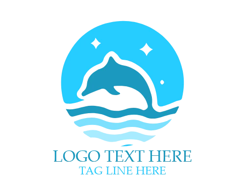 Aquatic Center Dolphin Logo