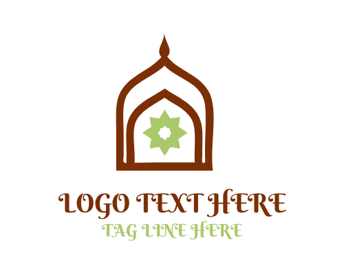 Arabic Calligraphy Mosque Logo