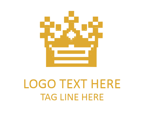 Arcade Pixel Crown Symbol