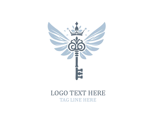 Arcane Lock Wings Key Logo