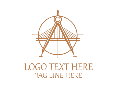 Architecture Bridge Frame Logo for Engineering and Construction Branding