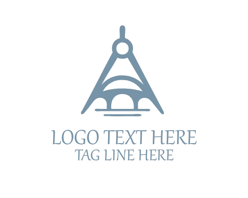 Architecture Bridge Symbol Logo for Infrastructure Branding