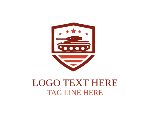 Armored Battle Tank Logo for Security and Defense Projects