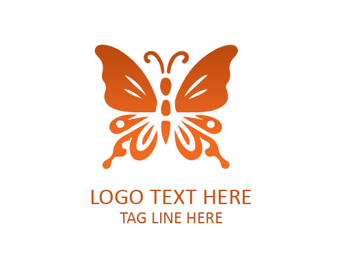 Art Nouveau Butterfly Key Logo