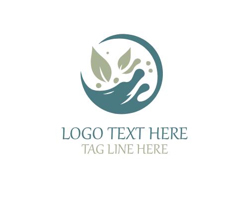 Artistic Aqua Wave Splash Logo for Modern Creatives
