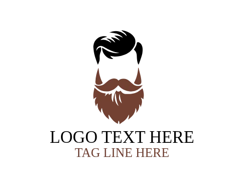 Artistic Barber Beard Guy Logo