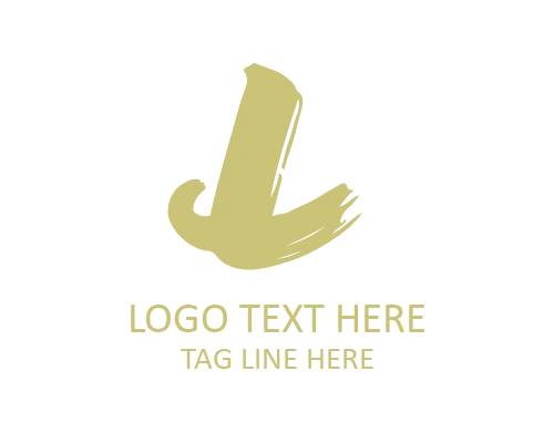 Artistic Brush Letter L Logo for Modern Branding