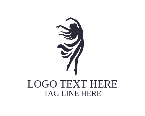 Artistic Dancing Girl Logo