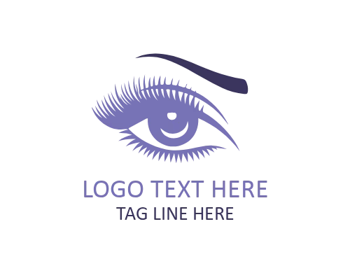 Artistic Eye Lashes Logo for Creative Beauty Brands