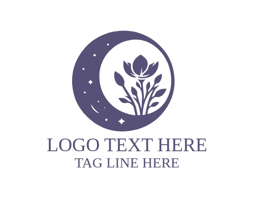  Artistic Floral Moon Logo for Creative Brands