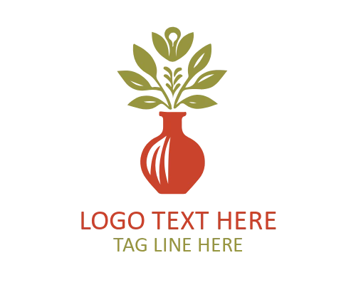 Artistic Flower Vase Logo