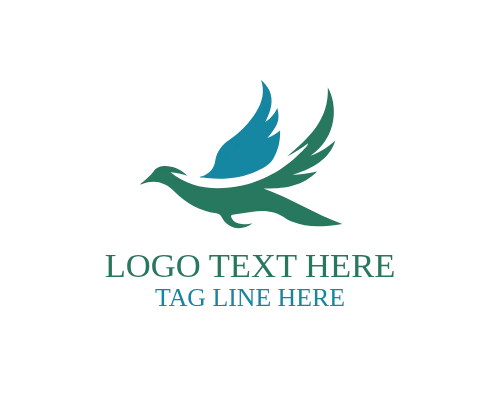  Artistic Flying Bird Creative Logo