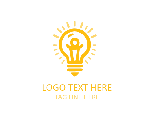 Artistic Idea Bulb Logo