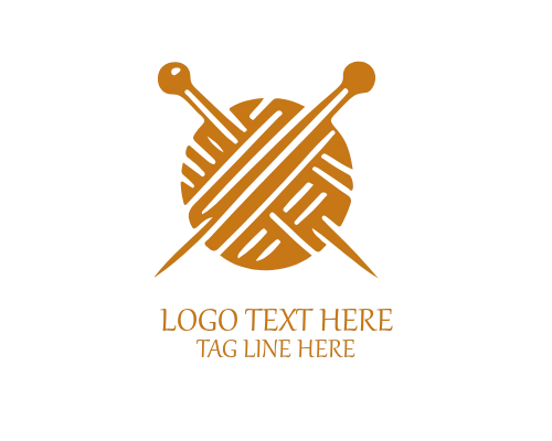 Artistic Knitting Logo for Creative, Handmade, and Lifestyle Brands