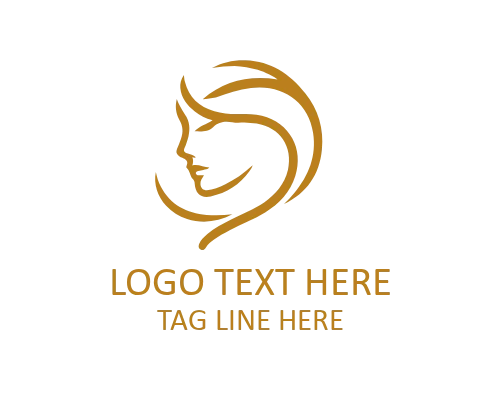 Artistic Lady Line Face Logo