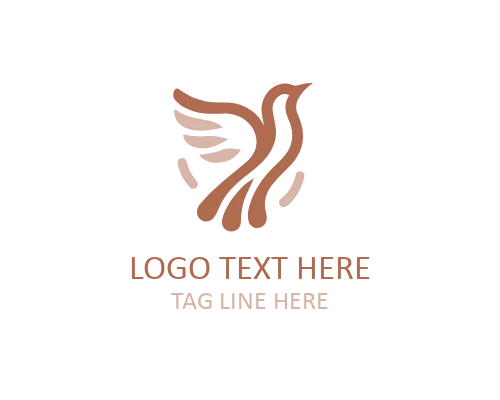 Artistic Linear Bird Logo