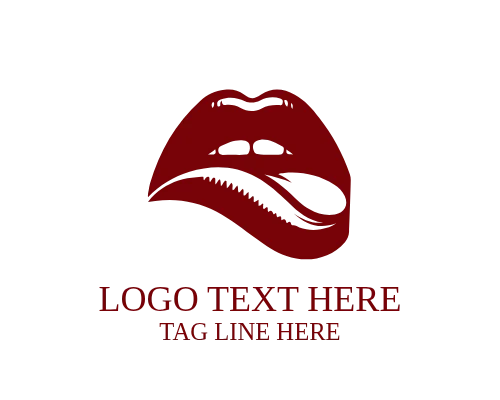 Artistic Lips Design Logo