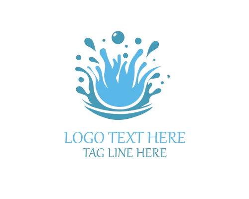 Artistic Liquid Drop Splash Logo for Creative Brands