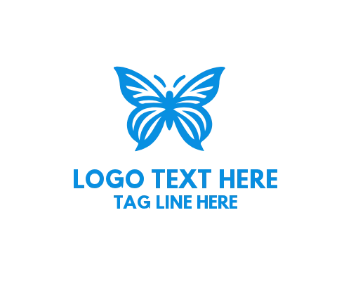 Artistic Minimal Butterfly Logo