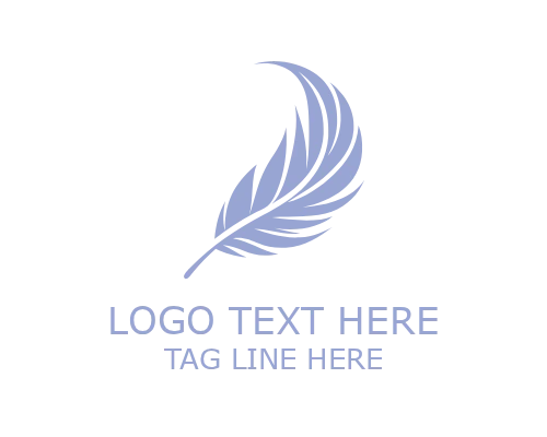 Artistic Minimalist Feather Logo for Creative Branding