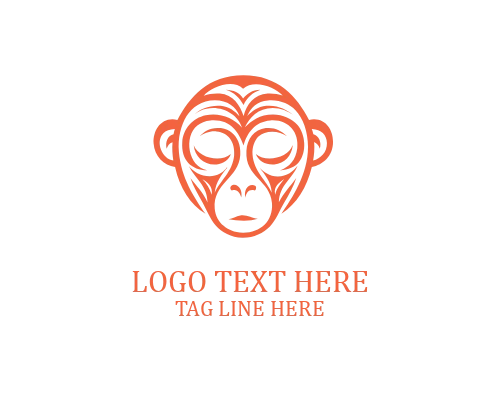 Artistic Monkey Face Logo