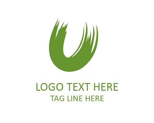 Artistic Paint Brush Letter U Logo for Creative Branding