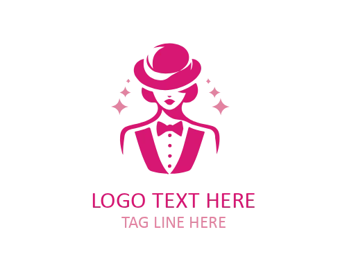 Artistic Retro Lady Logo