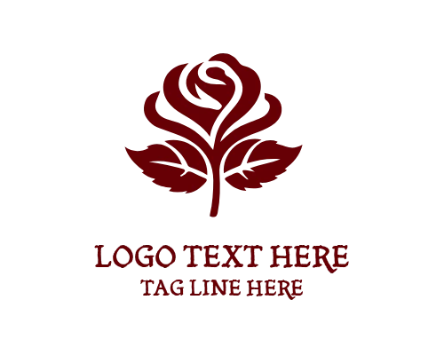 Artistic Rose Flower Logo
