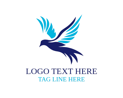  Artistic Sky Flying Bird Logo