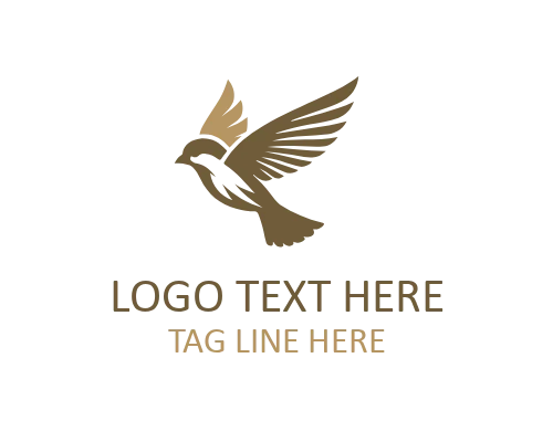 Artistic Sparrow Sketch Logo