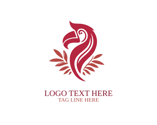 Artistic Tropical Bird Logo