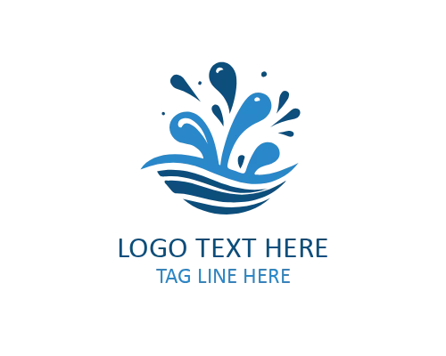Artistic Water Splash Logo for Creative Liquid Brands