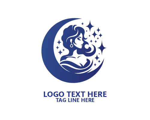 Astral Moon Woman Logo