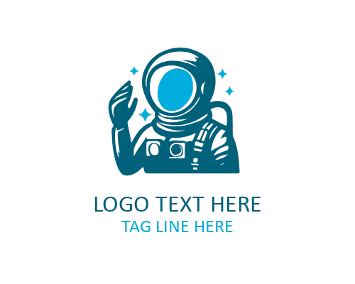 Astronaut Galaxy Explorer Logo