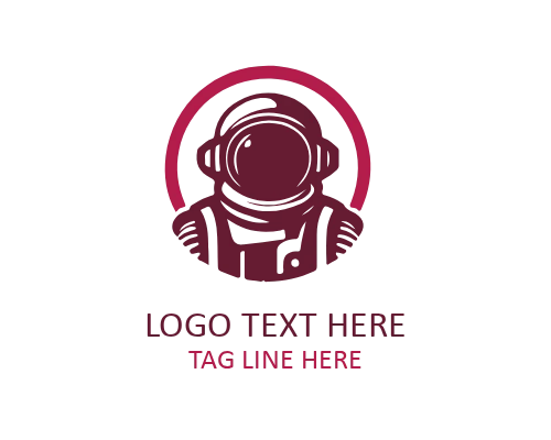 Astronaut Helmet Vector Logo