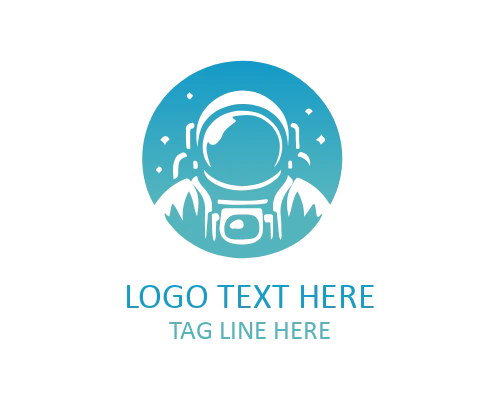 Astronaut Mascot Space Logo