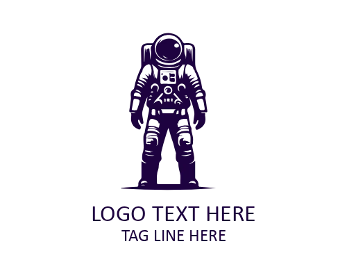 Astronaut Space Badge Logo