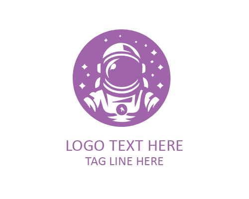 Astronaut Space Explorer Logo