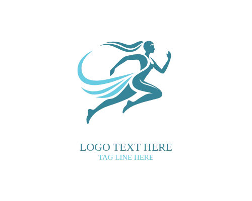 Athlete Action Pose Logo