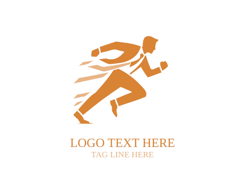 Athlete Sprinter Logo