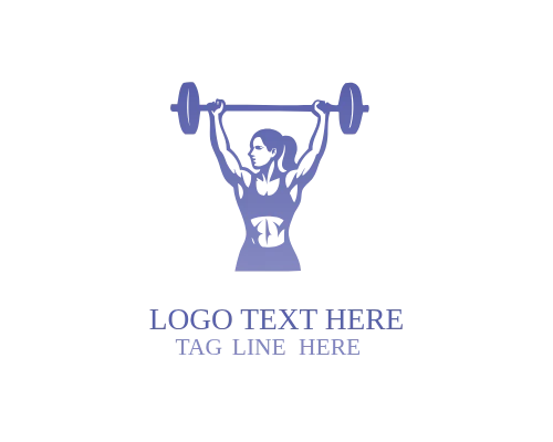 Athletic Circle Strong Woman Logo