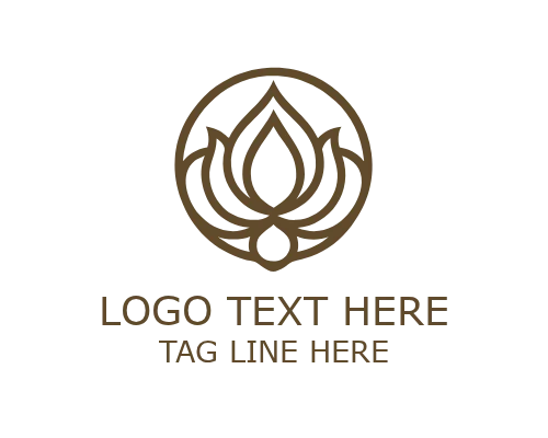 Aura Lotus Floral Logo for Spiritual and Wellness Branding