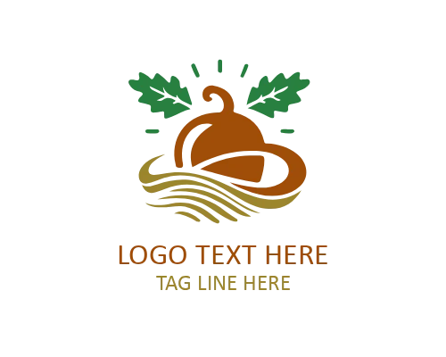  Autumn Acorn Flat Logo for Seasonal and Nature Brands