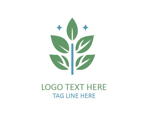 Autumn Leaf Sprout Logo for Organic Growth Brands