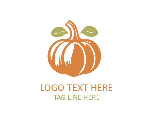 Autumn Pumpkin Vegetable Logo