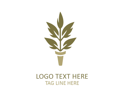 Autumn Wheat Plant Logo for Organic Farm Brands