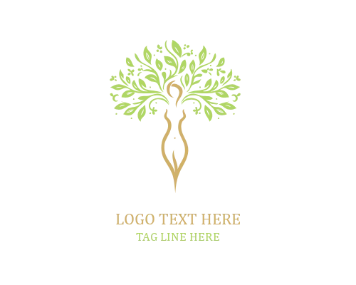 Awakening Woman Tree Logo
