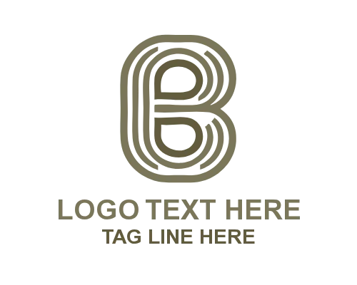 B Monogram Letter Logo