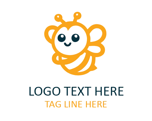 Baby Bee Mascot Logo
